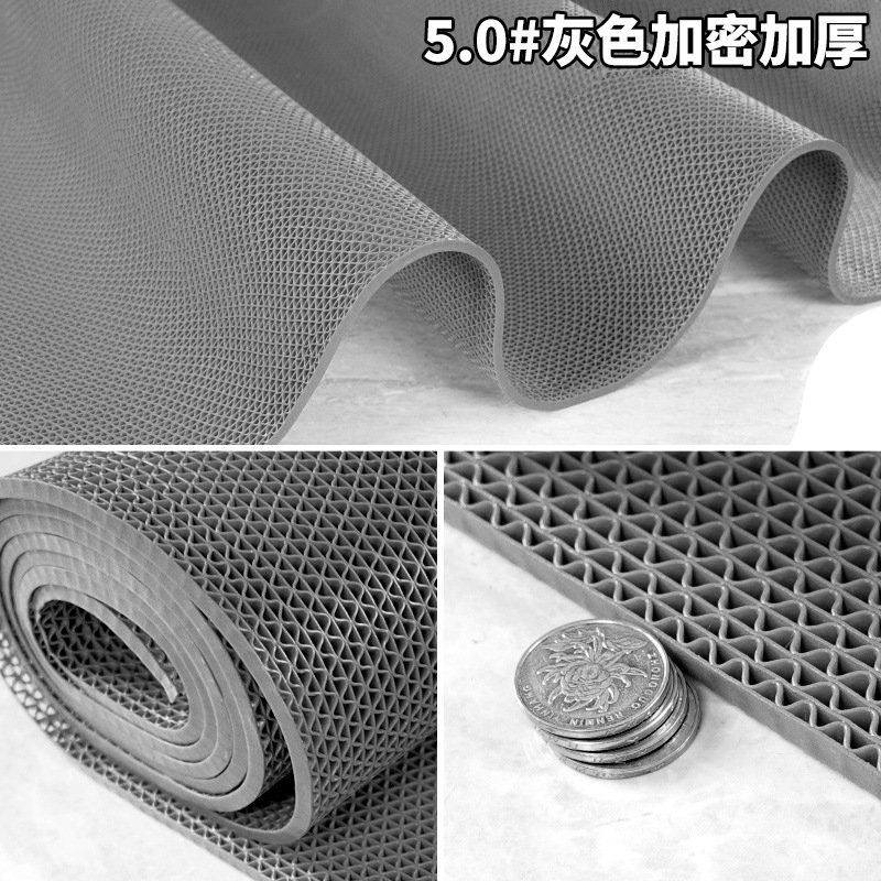 浴室の滑り止めマットを厚くしたトイレの台所の入り口の透かし彫り防水転倒防止マット屋外商用PVCマット|undefined
