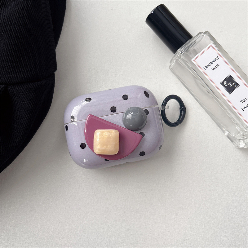 波点立体几何宝石适用Airpods4/3耳机保护壳套2pro二三代新款小众|undefined