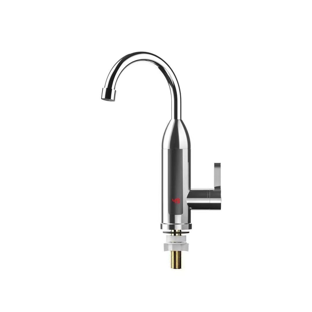Foreign Trade Stainless Steel Electric Faucet Instant Kitchen Vegetable Washing Hot And Cold Dual-purpose Intelligent Digital Display