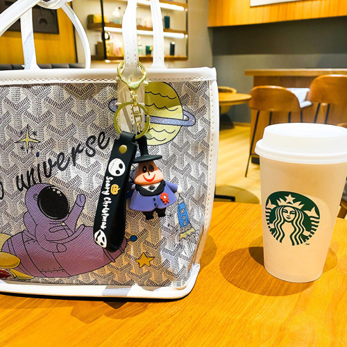 Cross-border Christmas Horror Nights PVC key chain pendant car bag key chain accessories cartoon doll pendant