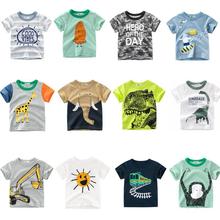 Boys Girls Cartoon T-shirts Kids Dinosaur Print T Shirt Fo