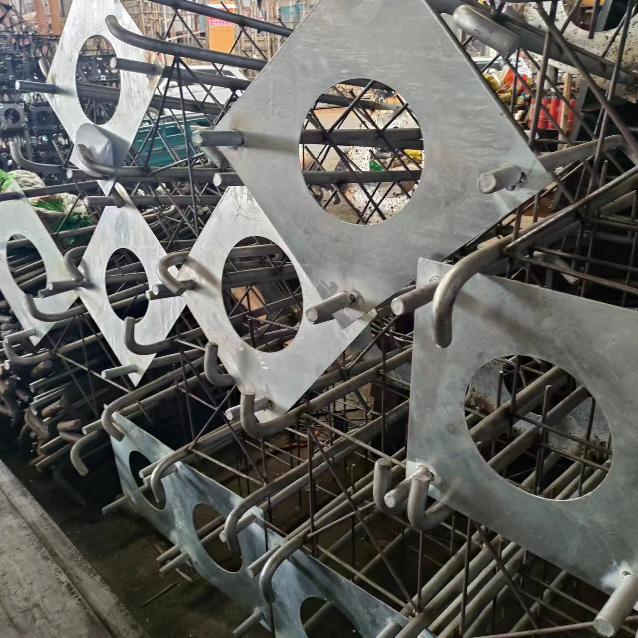 puente antiacaída viga tipo pieza incrustada accesorio antiacaída viga bloque de cojín bloque de cojín placa