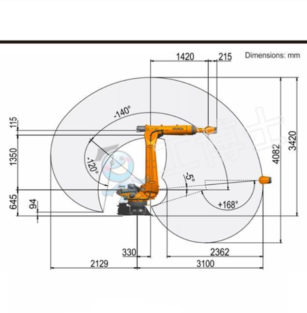 库卡机器人 KR150 R3100-2 负载150kg 臂长3100mm 适用于激光焊接