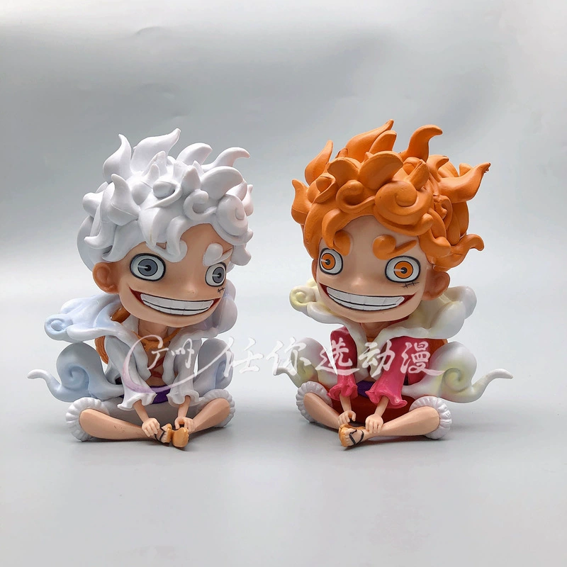 Бог солнца Ника Форма Луффи ручной работы модель куклы Q версия сидячая поза цельный автомобиль украшение для рабочего стола