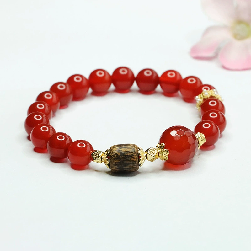 Органический оникс bracelet, коралловый древесный розарий, цепь, китайский стиль, оптом
