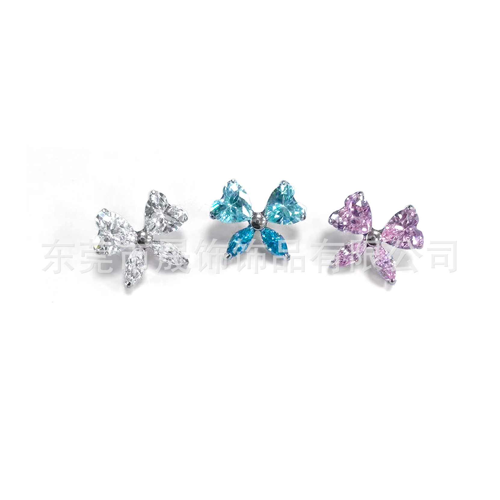 F136 Titanium Alloy Butterfly 结 Ear Stud Studded Heart 马眼 Cubic Zirconia Helix Cartilage Stud G23 Titanium Internal Thread Piercing Jewelry