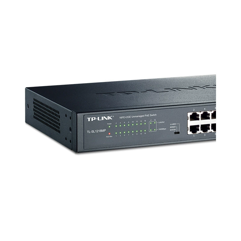 TP-Link гигабитный uplink 16-порт управляемый POE мониторинг VLAN сетевой коммутатора TL-SL1218MP