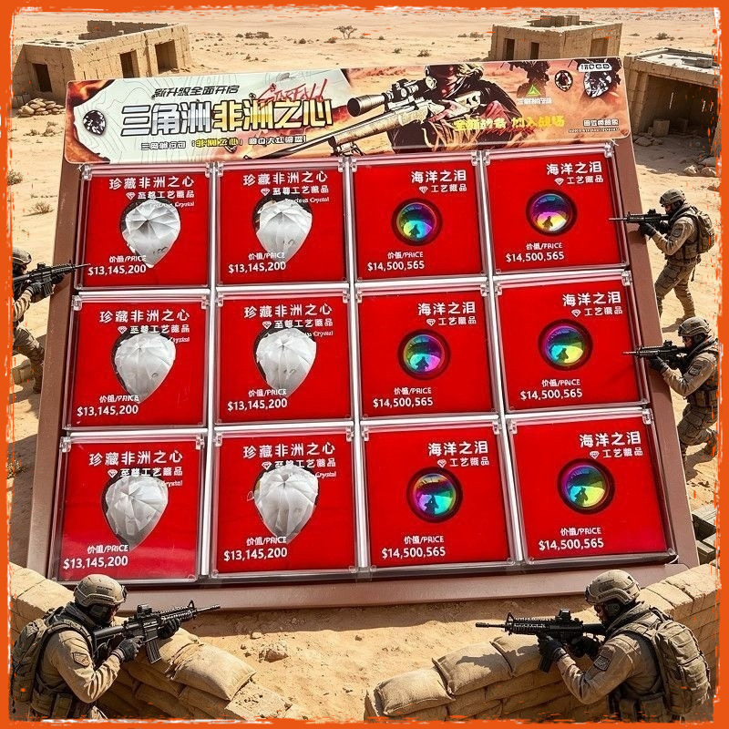 Free shipping Delta Force: Tears of the Ocean, Heart of Africa, colorful gift box set, crystal diamond, large red model replica Free shipping Delta Force: Tears of the Ocean, Heart of Africa, colorful gift box set, crystal diamond, large red model replica