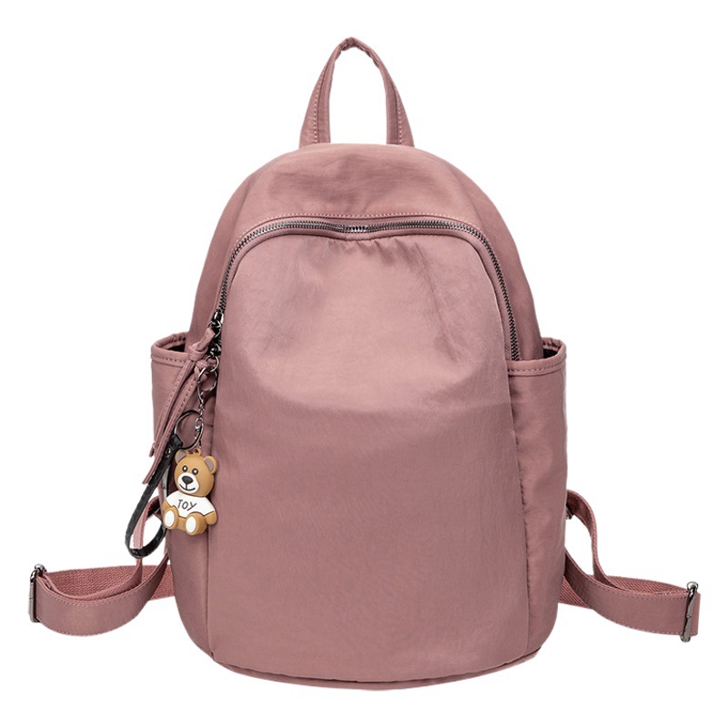 Oxford Cloth Lightweight Backpack Women's 2021 New Morandi Girl's Backpack Nylon Simple Large Capacity Women's Bag