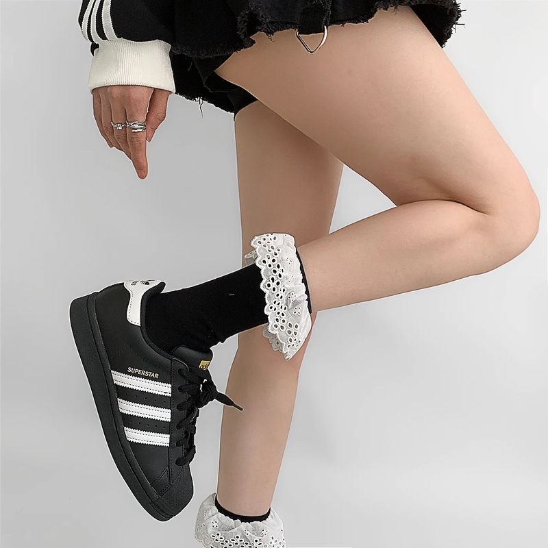 Solid Color Ballet Style White Lace Socks Children's Summer Japanese Style Cute Lolita Mid-length Socks JK Girls Stacked Socks Solid Color Ballet Style White Lace Socks Children's Summer Japanese Style Cute Lolita Mid-length Socks JK Girls Stacked Socks