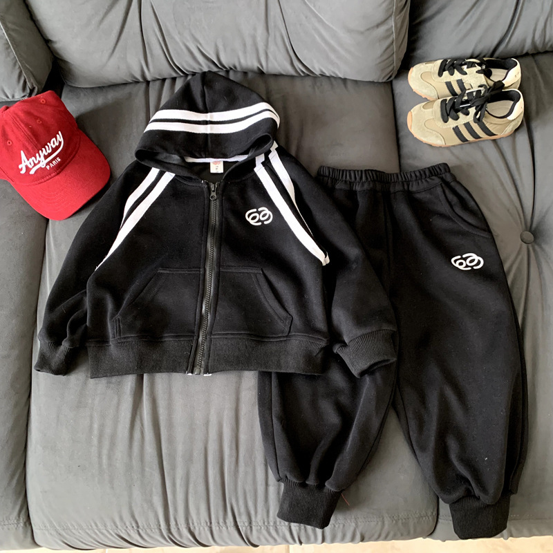 儿童套装男童秋装衣服2025秋季韩版新款中小童红色休闲运动两件套|undefined