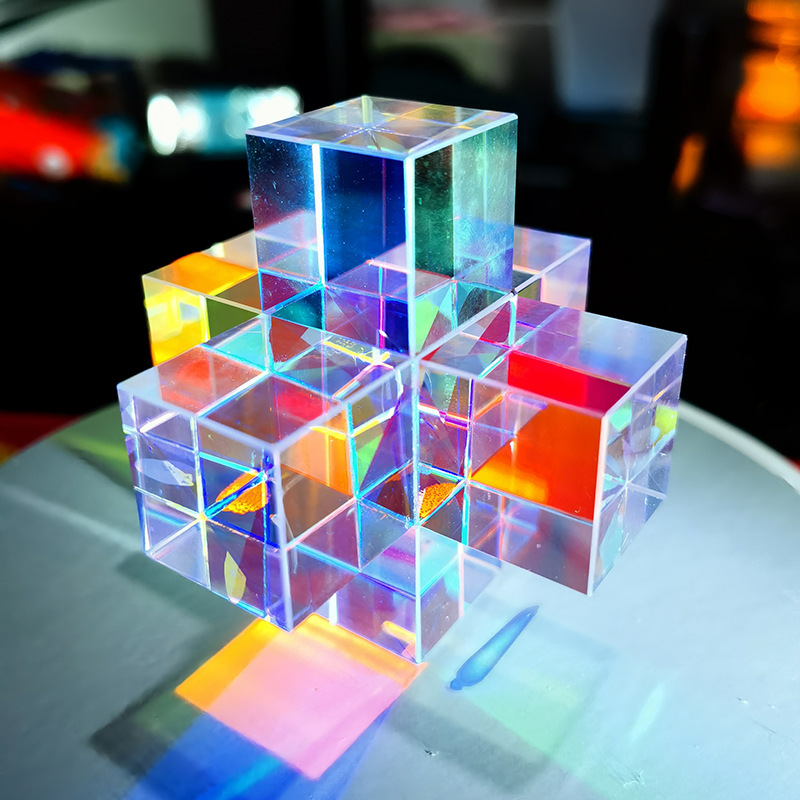 Sol catcher color prisma cubo de luz cristal óptico Cruz decoración escritorio Sol Catcher Festival regalo