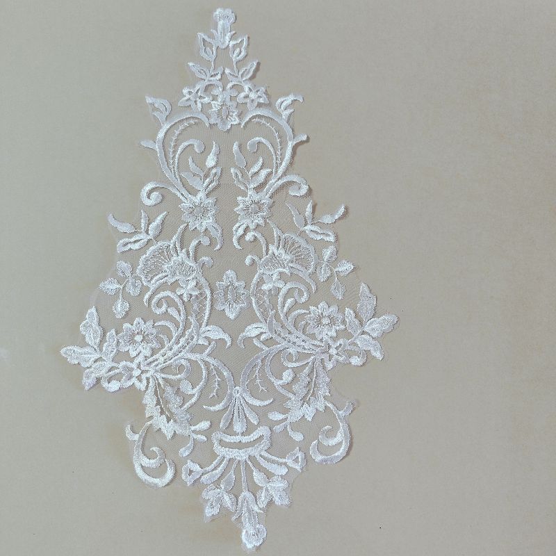 多色蕾丝花贴 婚纱礼服用蕾丝布贴花朵 大红酒红藏青宝蓝肉粉