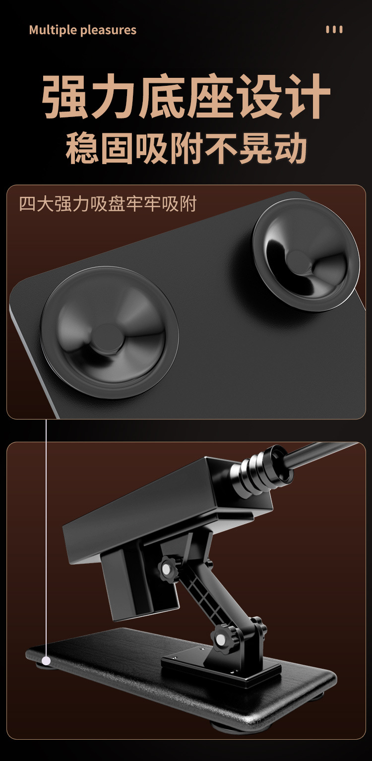 Jiuai Fully Automatic High-Speed Thrusting Vibrator with Soft Flesh-Like Dildo Attachment, Black — detail image 15