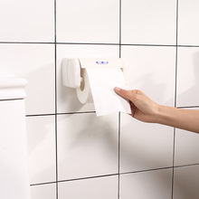 日本KM雙吸盤廁所卷紙巾架粘膠衛浴掛式卷紙盒衛生紙固定架