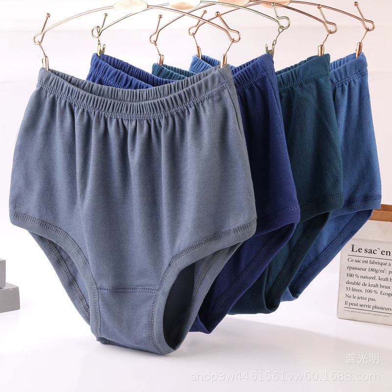Хлопковое нижнее белье для пожилых людей, хлопковое нижнее белье для пожилых людей среднего и пожилого возраста, большие размеры, мужские треугольные шорты для пожилых людей, свободные и удобные