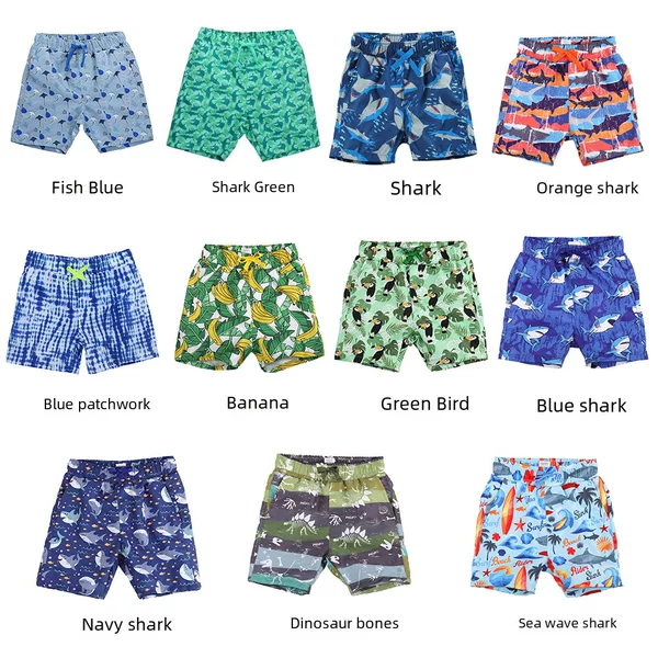 Shorts for Boys, Quick-Dry, Breathable, Outdoor, Beach, Sun-Protective, Casual, Children's Style, Available on Amazon for Cross-Border Sales in Europe and America