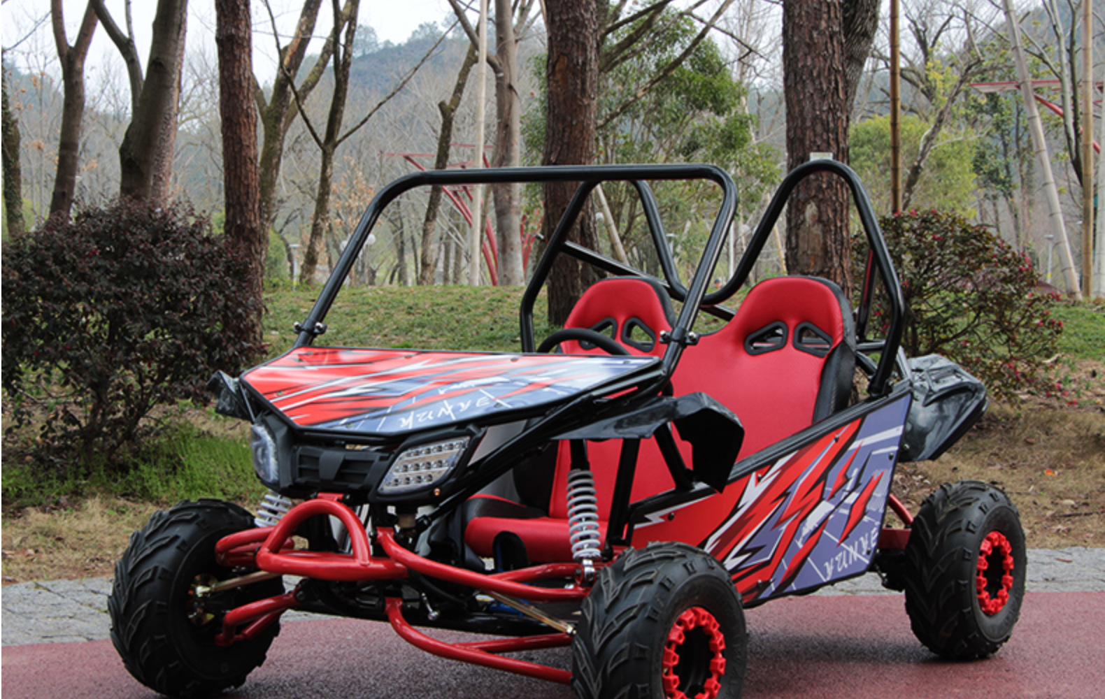 Parent-Child Two-Seater Go-Kart, Atv, Four-Wheel Off-Road Motorcycle, All-Terrain Vehicle, Electric Two-Seater Venue Rental