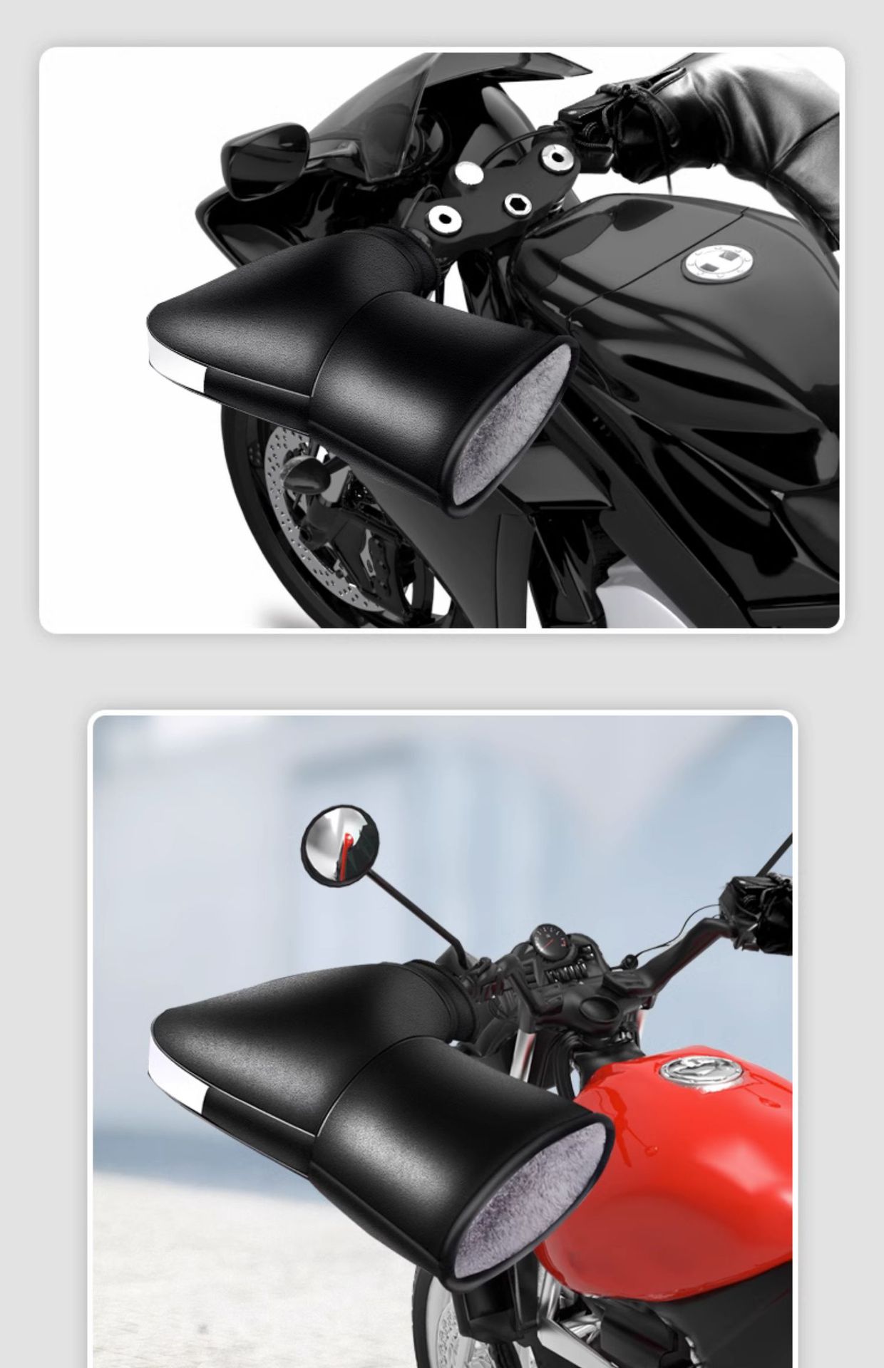 Motorcycle Handlebar Cover Winter Warm Waterproof Electric Battery Tricycle Gloves Winter Windproof Thickeneded Cotton Hand Guards