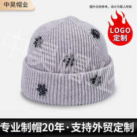 2025韩版新款秋冬季保暖帽子时尚男女针织毛线帽加厚包头帽成人帽