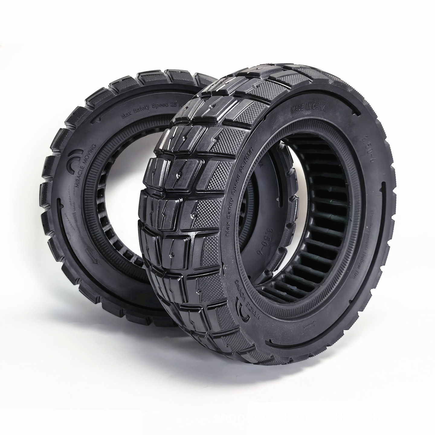 3.50-6 off-road hollow solid tire for electric scooters and four-wheel recreational vehicles, no need for inflation, explosion-proof tire