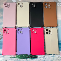 Iphone16pro対応携帯電話カバー四角穴開きストラップ携帯電話ケースアップル15携帯ケース13pro