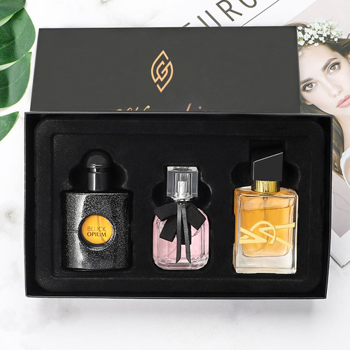 WARMKISS brand women's perfume gift box set free women's black opium reverse parfum three-piece set