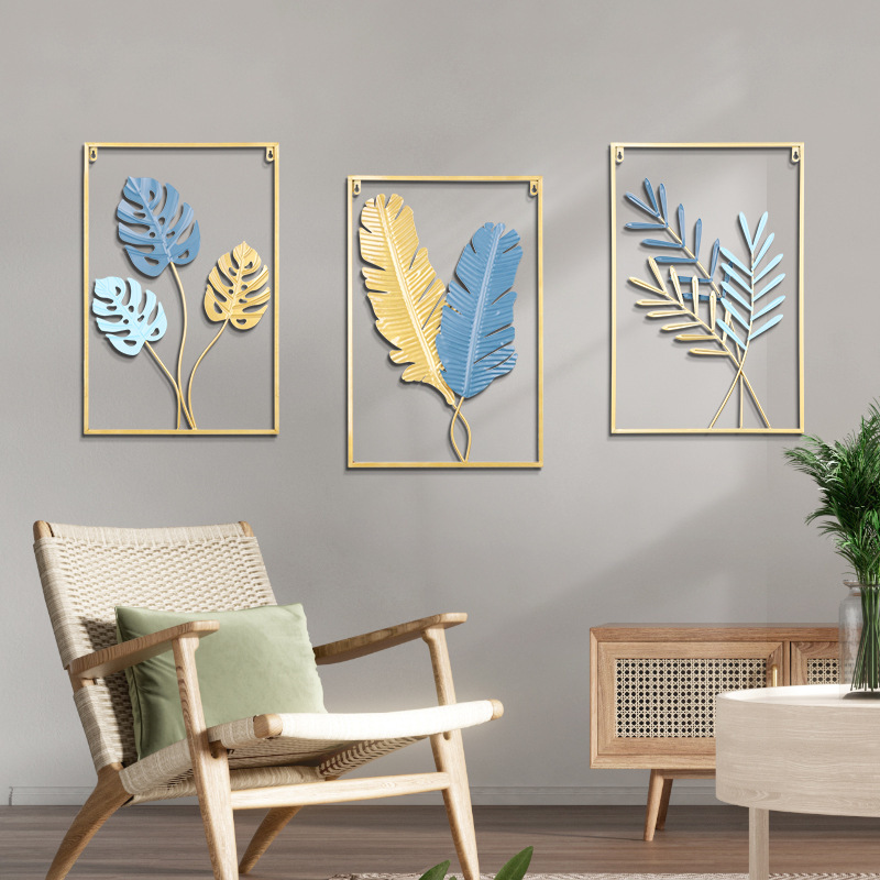 Amazon Hot Sale Simple Iron Wall Decoration Wall-mounted Sofa TV Background Wall Restaurant Entrance Wall Decoration