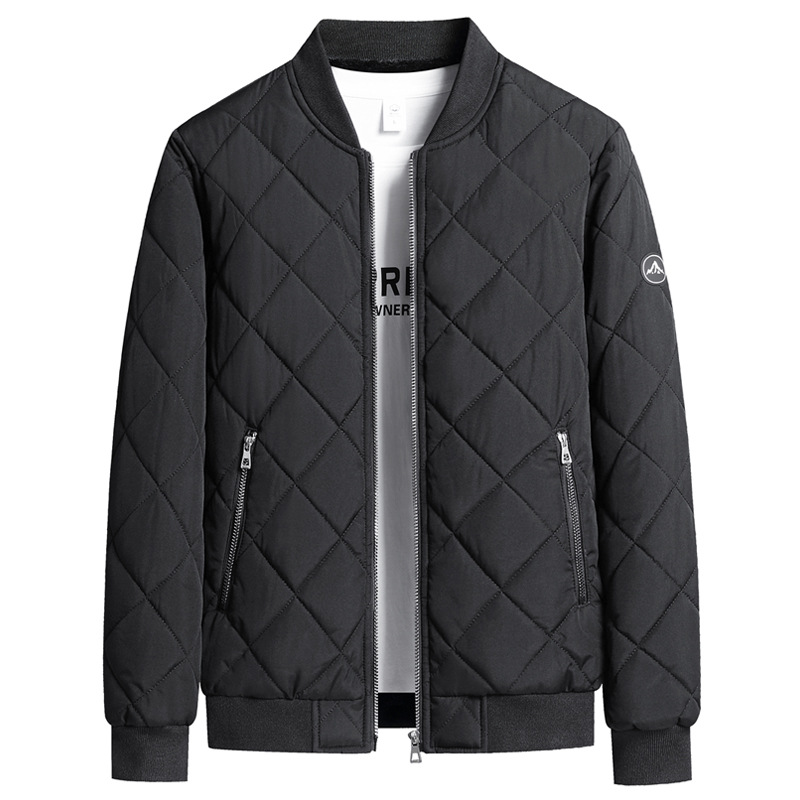 Transfronterizos de alta calidad de terciopelo de algodón cálido chaqueta de hombre cuello de béisbol de color sólido chaqueta grande suelta chaqueta de hombre