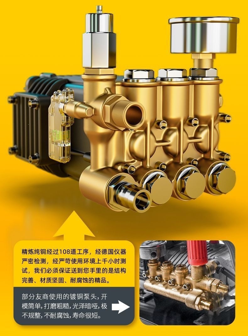 New Black Cat Commercial Car Wash Machine 220V High-Pressure Car Wash Shop High-Power Industrial Cleaning Machine for Farms