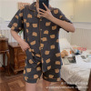 South Korean goods, pijama, thin shorts, loose fit, with short sleeve, Korean style, wholesale