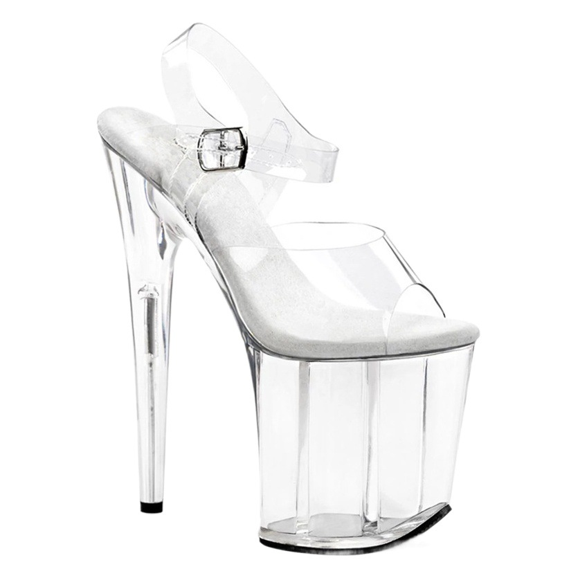 Zapatos de las mujeres 2023 verano nuevo estilo hebilla estilete tacón alto europeo y americano sandalias transparentes moda elegante Super tacones altos