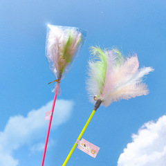 Fairy Cat Funny Stick Toy Bite-resistant Feather Bell Solid Long Rod Cat Fighting Stick Self-Happiness Kitten Pet Supplies