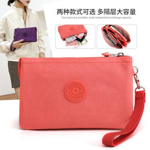 Factory wholesale new ladies hand bag summer casual nylon cloth coin purse multi-layer portable mobile phone bag