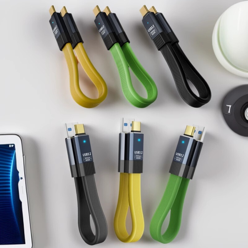 Usb3.2 Data Cable USB to Type-C Charging Cable 10Gb Transmission Otg Function Flexible Flat Cable Three Colors Optional