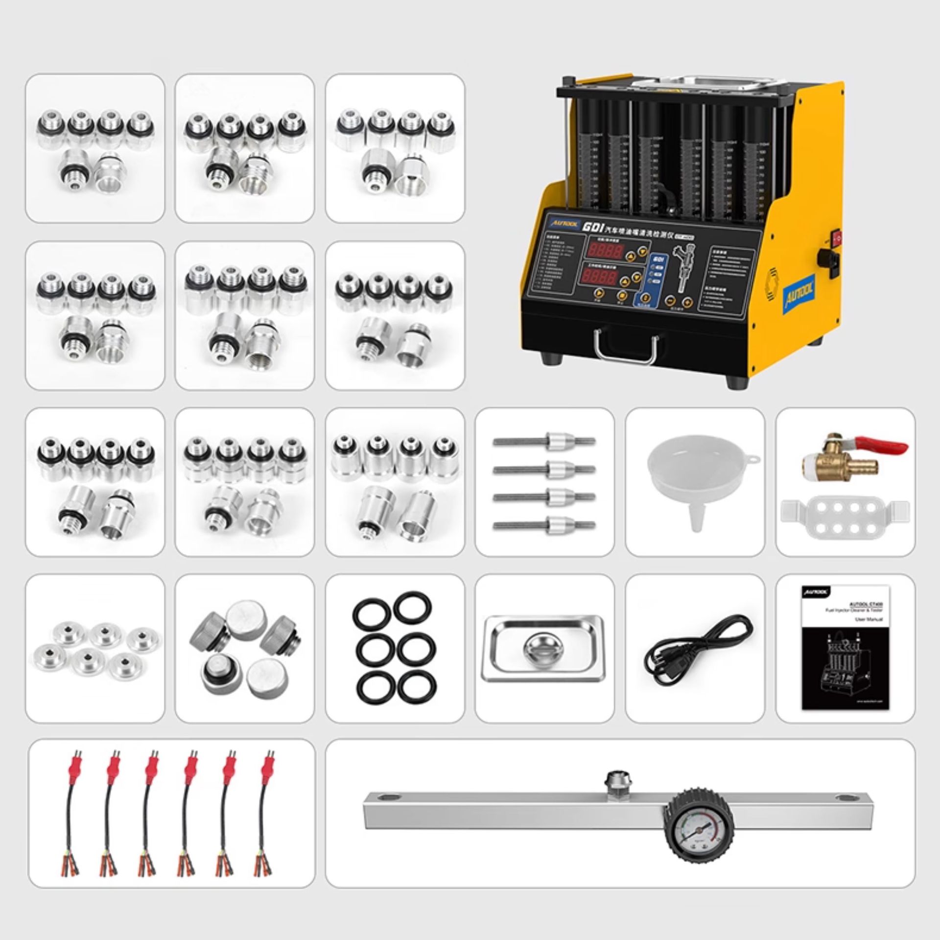 Autool CT400 boquilla máquina de limpieza GDI cilindro de inyección directa de alta presión boquilla ultrasónica probador