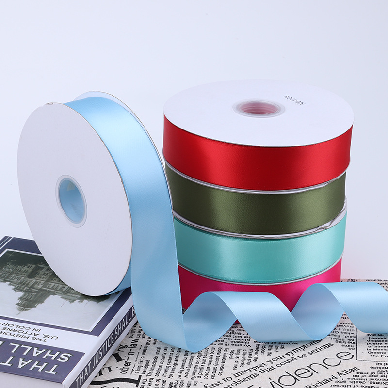 3,8 cm cinta de poliéster de doble cara arco cinta de bricolaje boda ramo fresco fruta caja de regalo cinta de embalaje