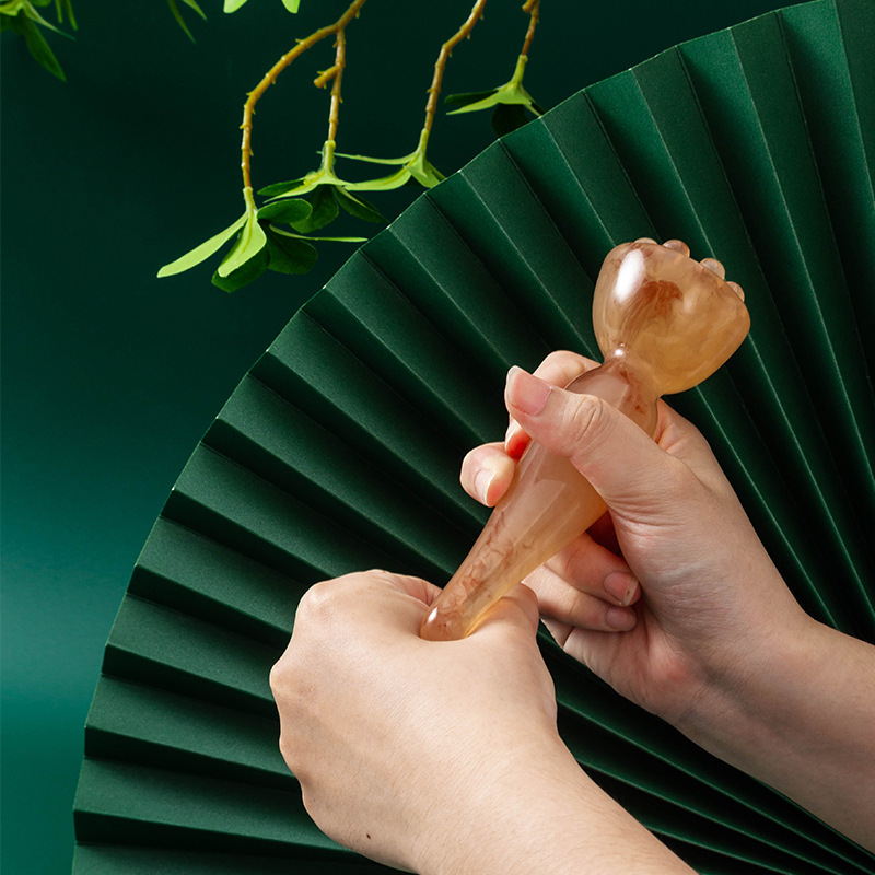 Paleta de brocado de loto Masaje facial, extracción de ojos, extracción de meridianos, acupuntura, cabeza, meridianos, herramientas de peinado generales para todo el cuerpo