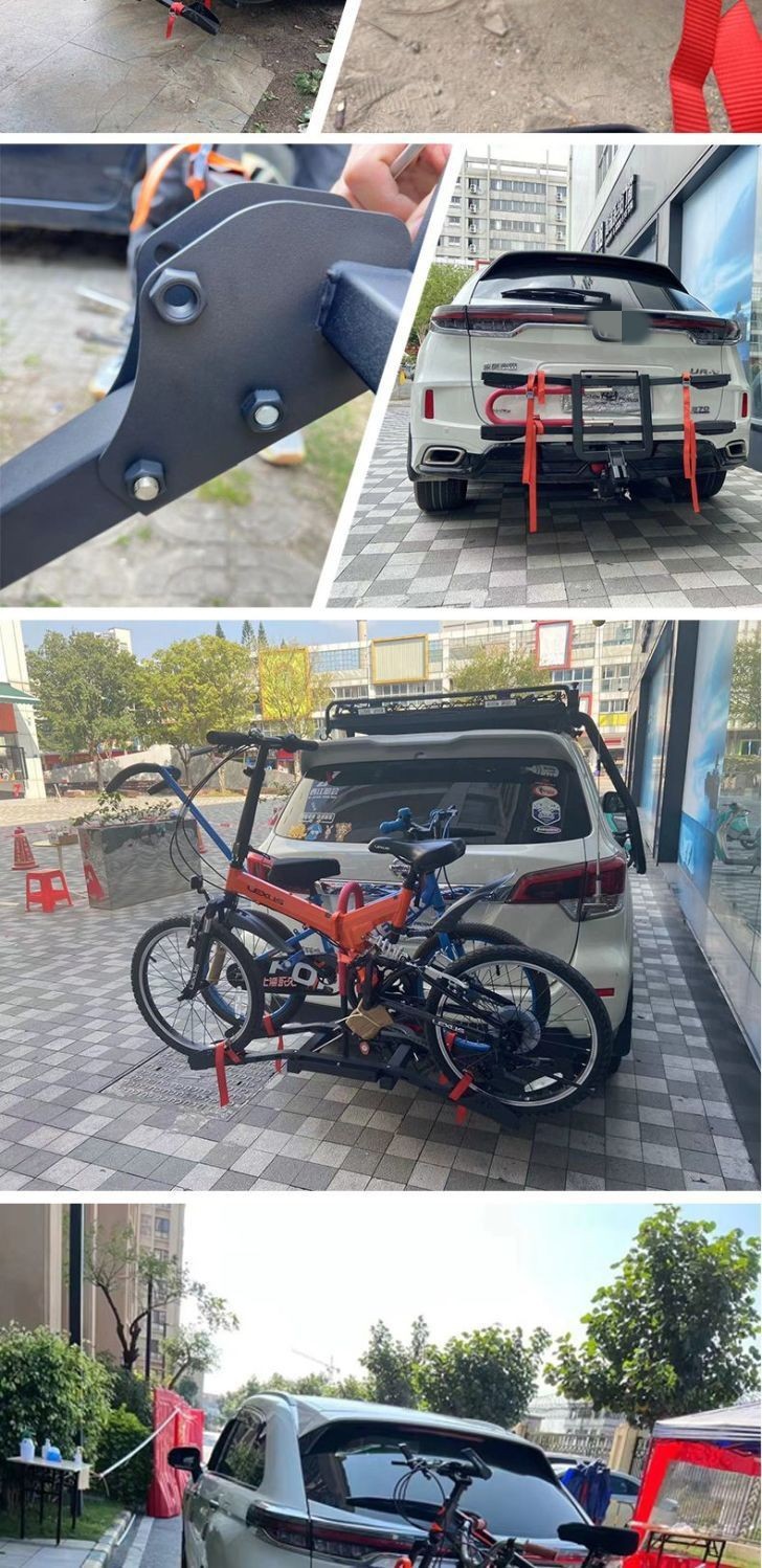 Car Bicycle Rack, Car Trunk, Rear Rack, SUV Foldableing Hanging Square Mouth Modification Parts, Bicycle Rack
