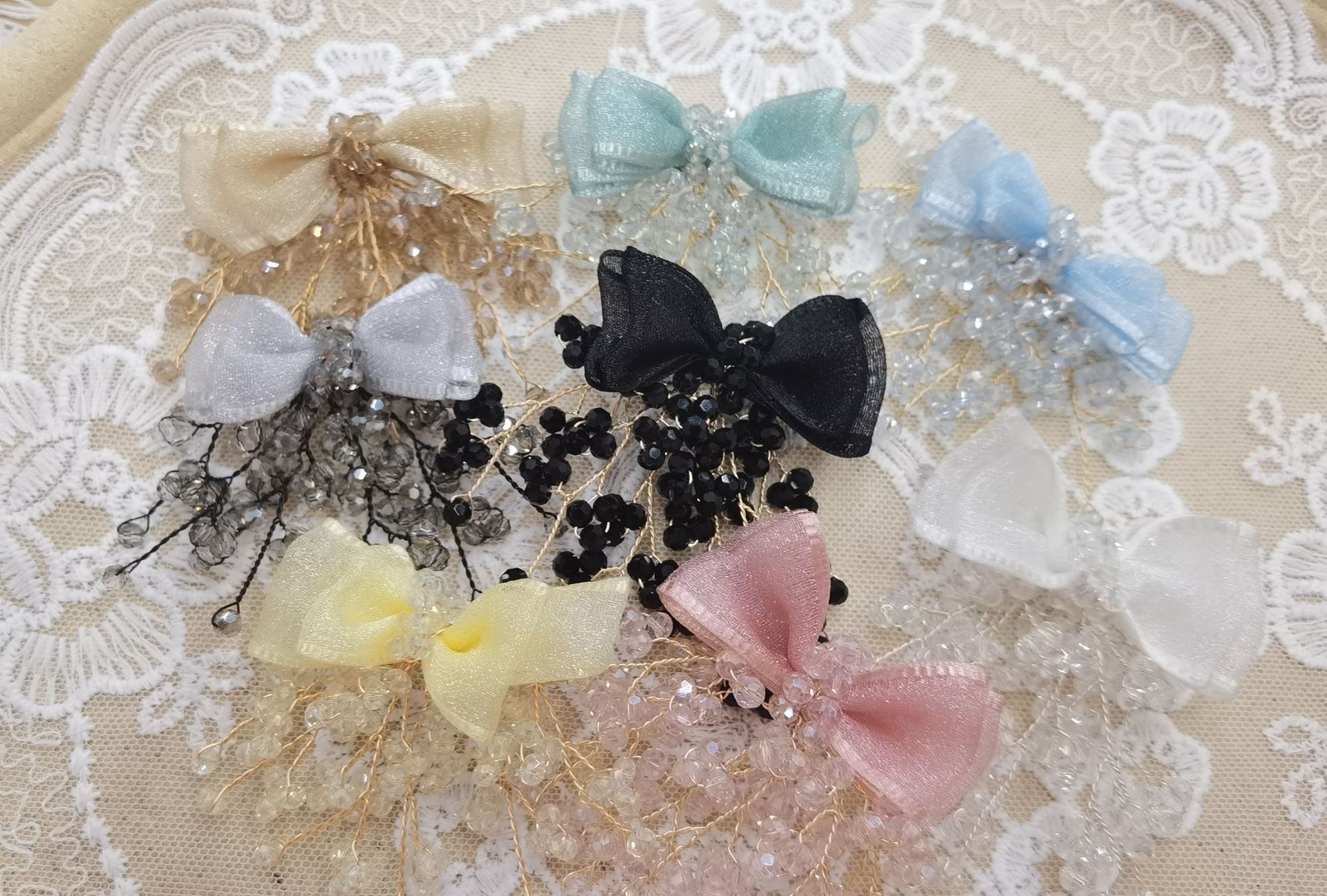 鞋水晶亮片布贴毛衣装饰立体手工花花朵diy服装鞋帽辅料立体花