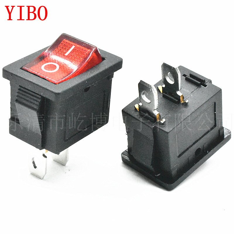 KCD1 2脚2档 平面 0.8脚 透明红盖 15*21船型开关 透明盖电源开关