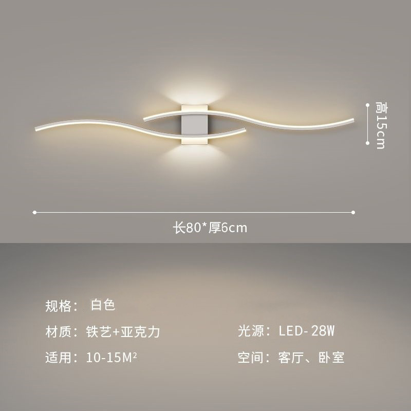 Nuevo lujo ligero línea minimalista lámpara de pared nórdica red roja sala de estar pared de fondo rejilla moderna simple dormitorio cabecera de cama