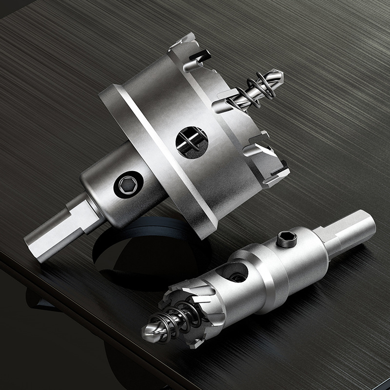 貝利不鏽鋼開孔器專用硬質合金厚鐵板鋁合金鋼板金屬擴孔神器鑽頭