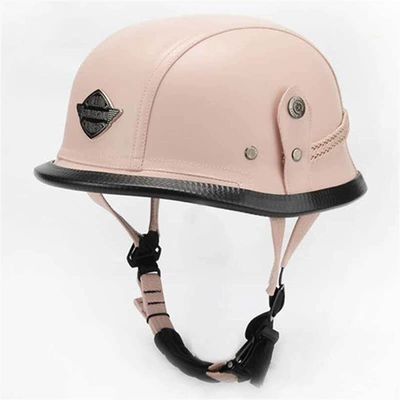 Motosiklet kaskı (dəbilqə) — Supply of Electric Vehicle - pink-leather-m