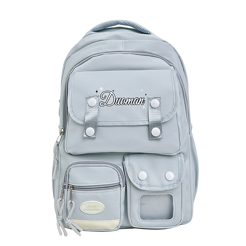 Mochila Escolar para Computadora de Nylon, Transpirable para Escuela