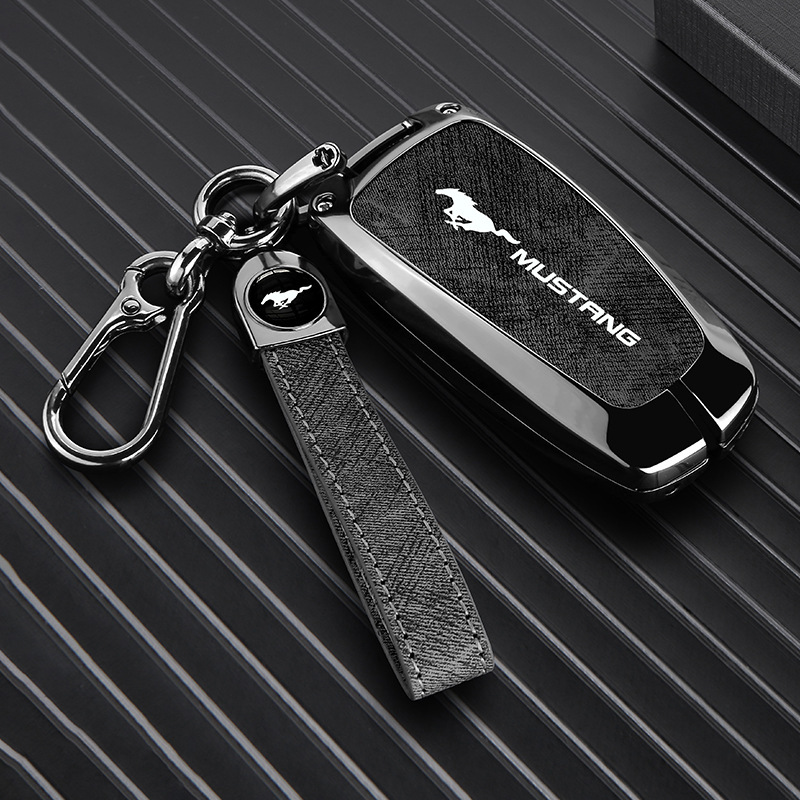 Suitable for Ford Mustang Key Cover Metal Mustang Mustang Electric Horse Car Modified Key Case Buckle for Men