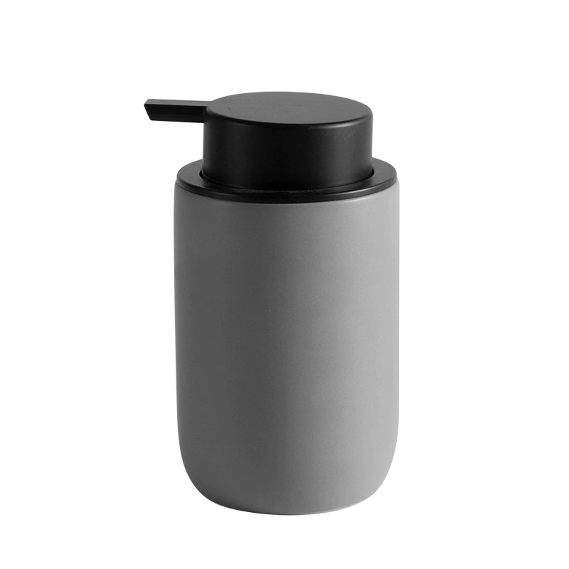 Ceramic Bathroom Set, 4-piece container set — soap dish, pump bottle, toothbrush holder, rinsing cup