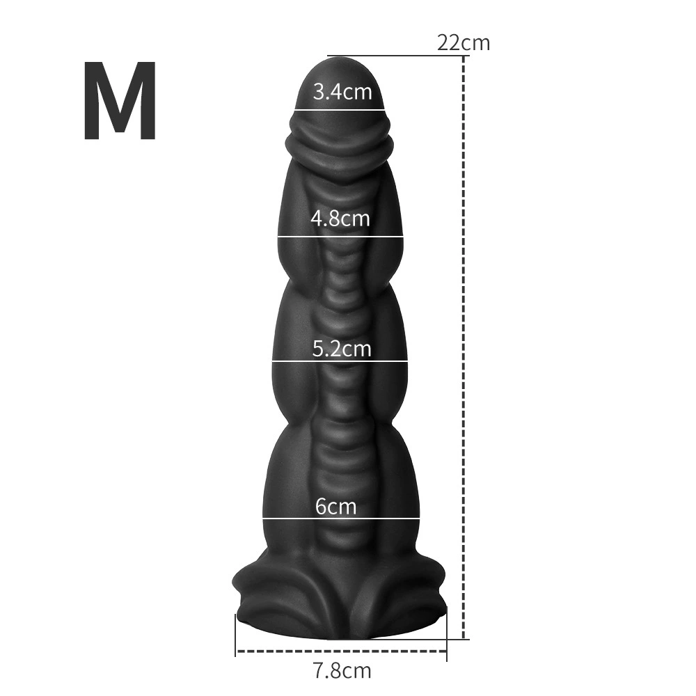 Extra-Large Soft Anal Plug (Super Large), Multi-Size Silicone-Like Dildo, S–L Options