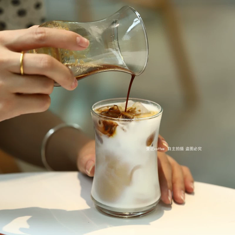 Американский стеклянный кофе Mocha замороженный латте кофе чашка ins