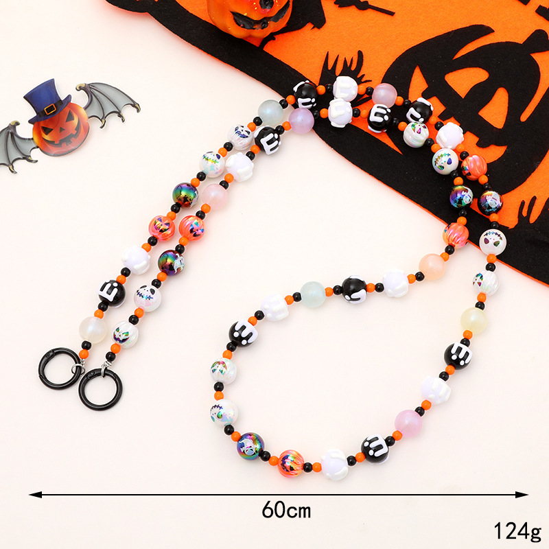 Nuevo acrílico cuentas teléfono móvil cadena perla crossbody Correa cadena teléfono móvil caso colgante regalo para las mujeres